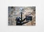 Wallity WY43 Banksy Lienzo Decorativo Enmarcado 50 x 70 cm
